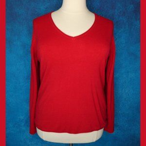 White Stag Red V Neck Sweater XXL